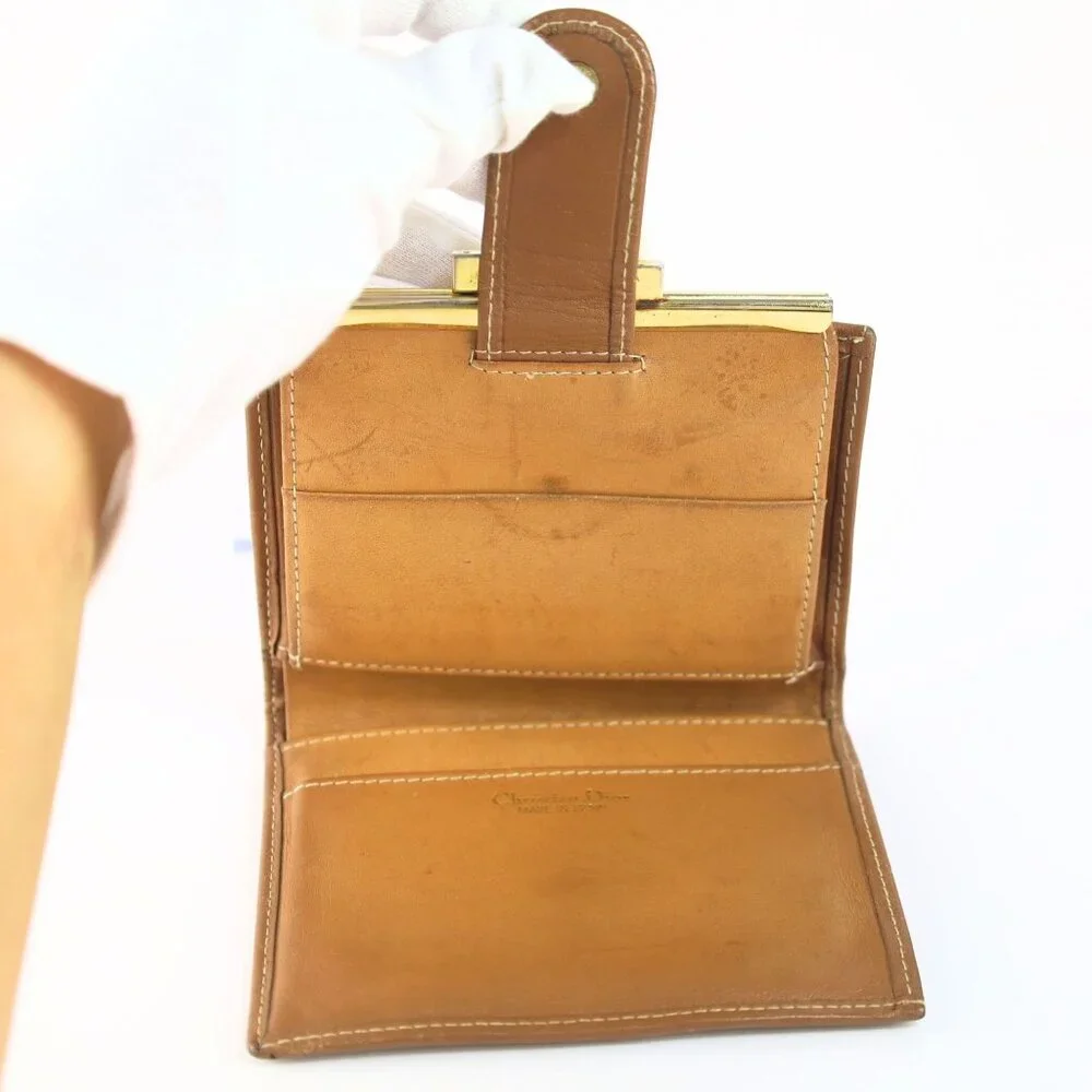 Vintage Christian Dior Honeycomb Brown Purse Wallet for Women